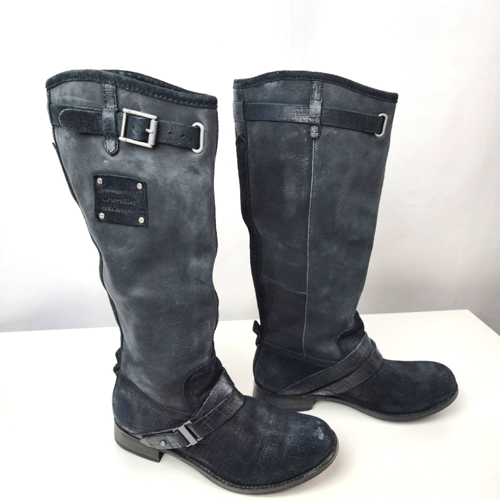 Caterpillar Women's Black Corrine Knee High Leather Boots Size 6